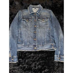 Zara Z1975 Jacket Women's XS Blue Denim Long Sleeve Button Pockets City NWT